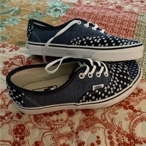 Vans Blue and White Casual Sneakers